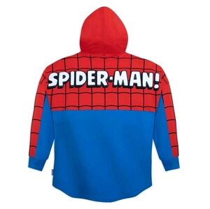 DisneyParks Marvel Spider-Man Spirit Jersey Pullover Hoodie Adult Size Large NWT